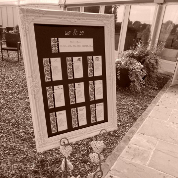 Handmade Damask Table Plan
