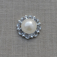 Cheap Vintage Wedding Clover Vintage Round Pearl and Diamante Embellishment  | Diamante Embellishments