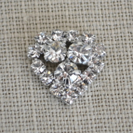 Cheap Vintage Wedding Iris Heart Crystal Diamante Embellishment  | Diamante Embellishments