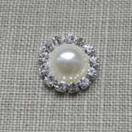 Cheap Vintage Wedding Small Round pearl and diamante Wedding embellishment  | Diamante Embellishments