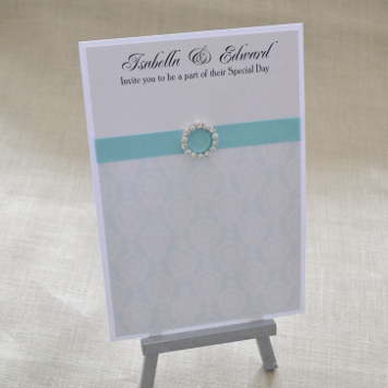 Handmade Damask Wedding Invitation and Stationery