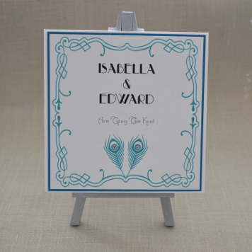 Budget Handmade Art Deco Wedding Invitation and Stationery